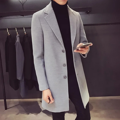 Herren Woll-Mantel Elegante Business Jacke - Büro und Freizeit