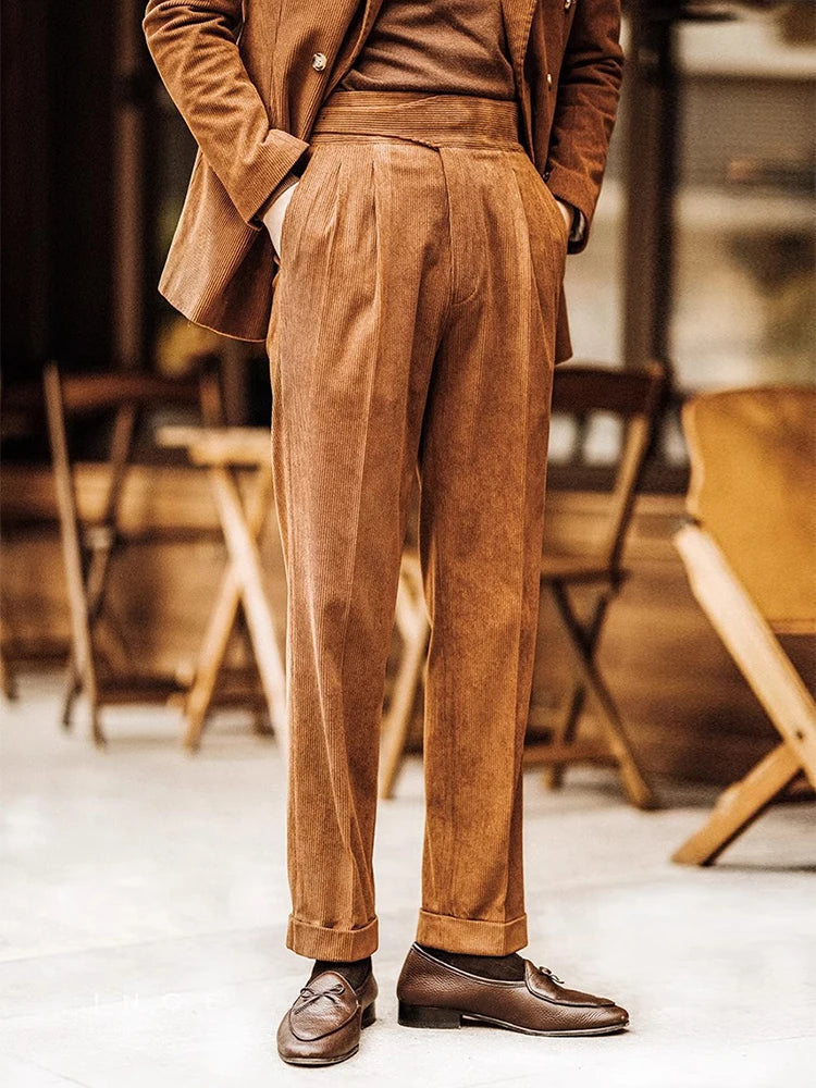 Herren Vintage Cord Hose im Retro-Schnitt