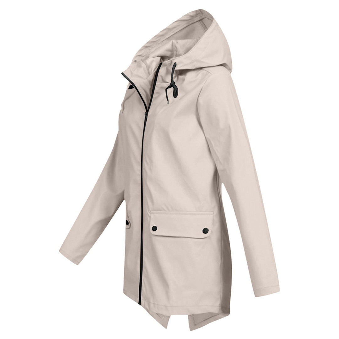 Wasserdichte Damen Regenjacke mit Kapuze - Leicht & Windfest