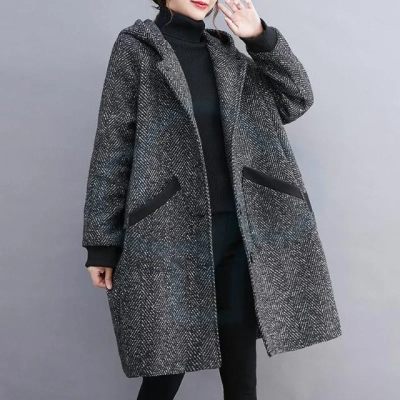 Damen Wintermantel mit Kapuze - Bequem, Warm und Stylish