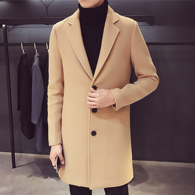 Herren Woll-Mantel Elegante Business Jacke - Büro und Freizeit
