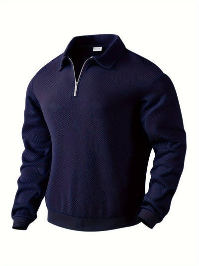 Herren Vintage Strickjacke mit geometrischem Reißverschluss-Muster