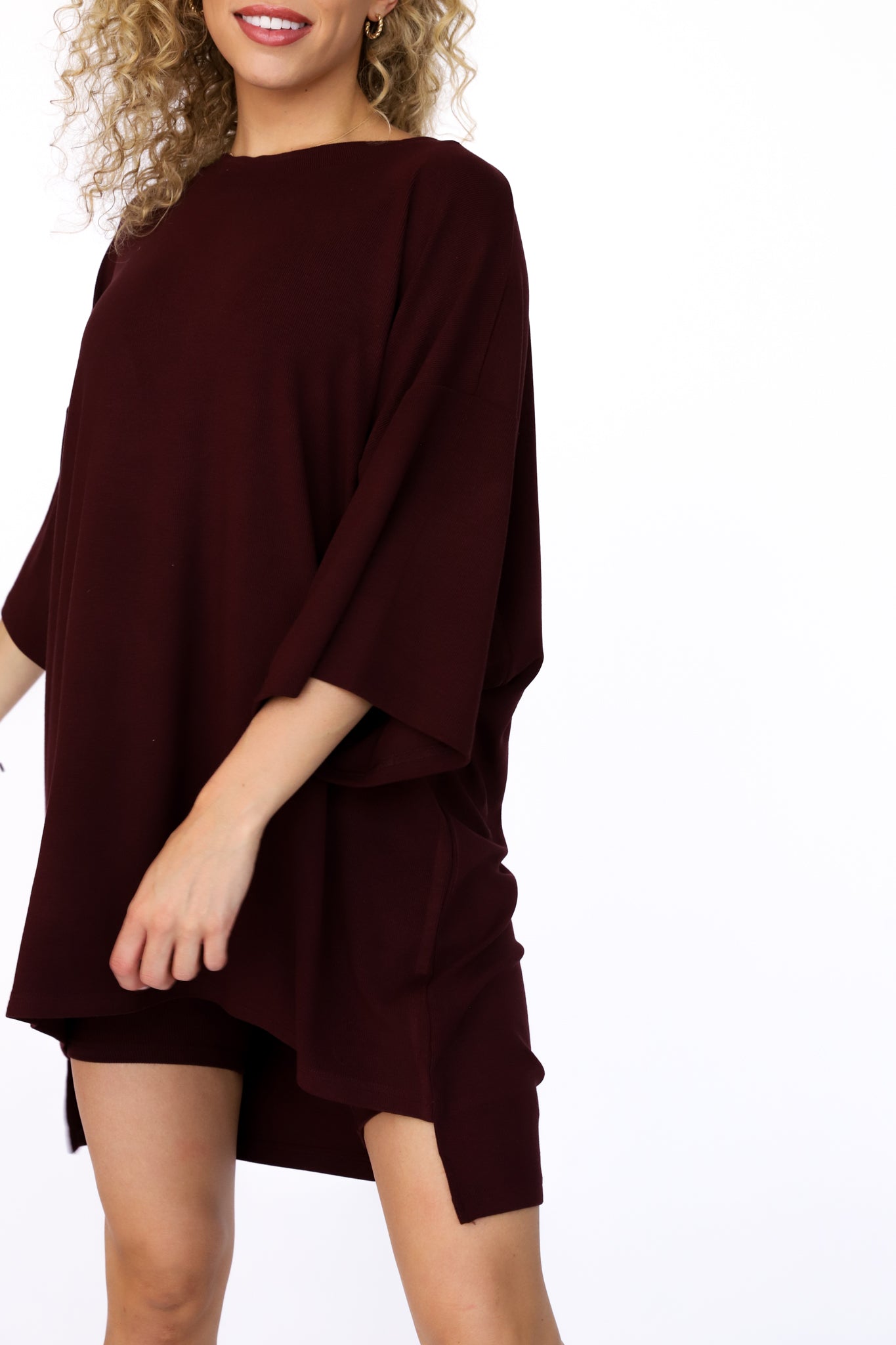 Damen Loungewear Set: Übergroßes T-Shirt mit Fahrradhose, Bequem und Vielseitig