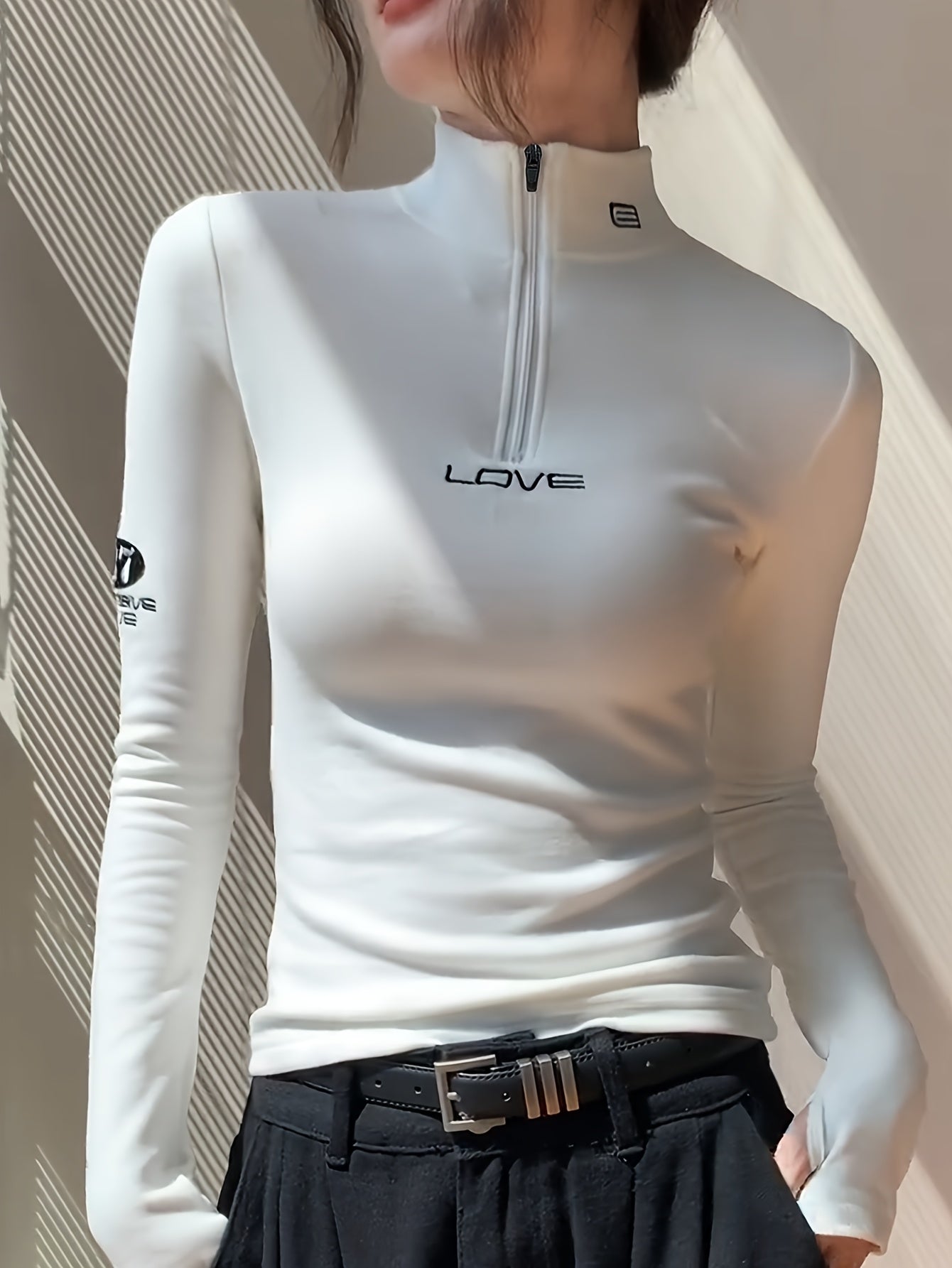 CharmZipp™ – Elegantes Damen Langarmshirt mit praktischem Reißverschluss