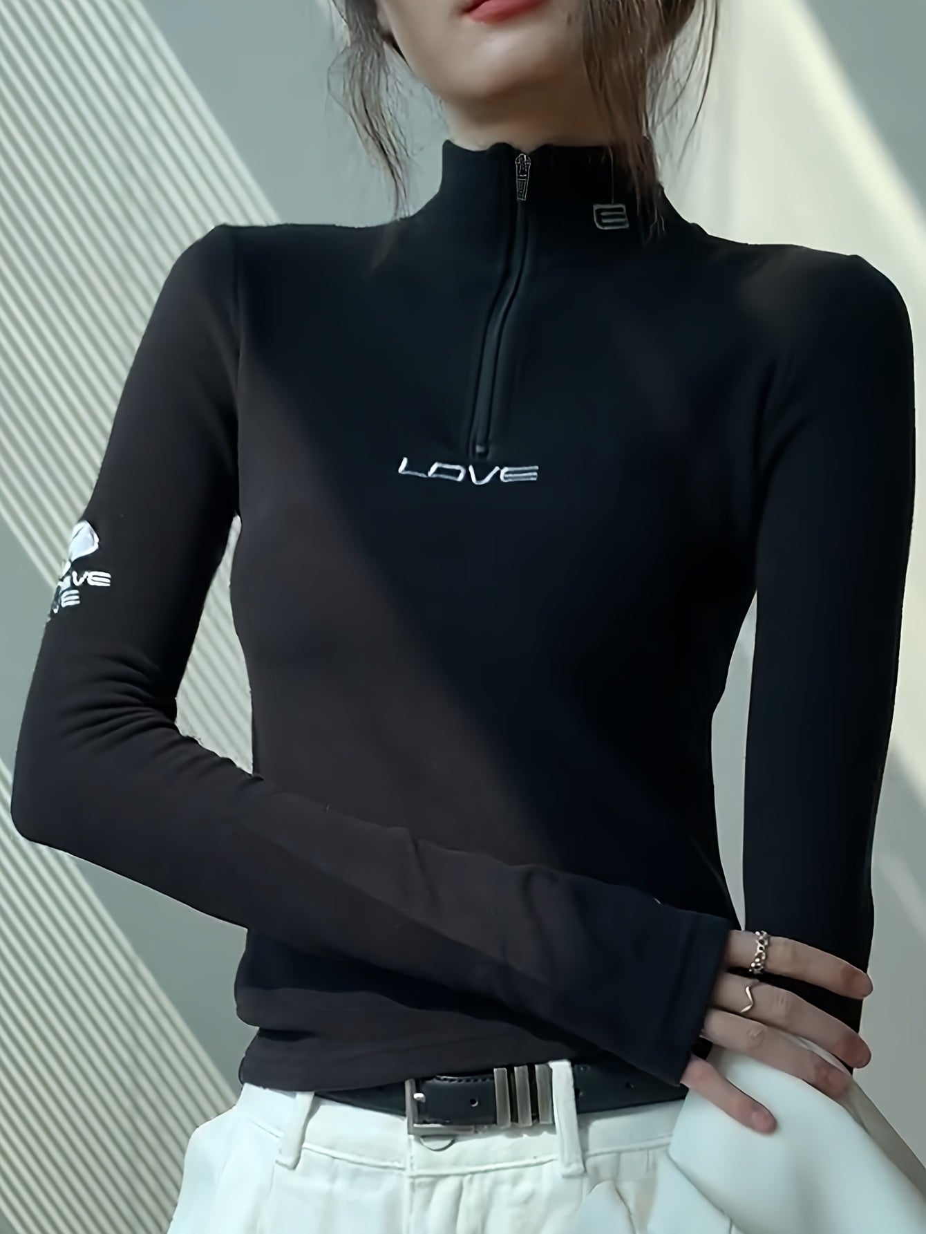 CharmZipp™ – Elegantes Damen Langarmshirt mit praktischem Reißverschluss