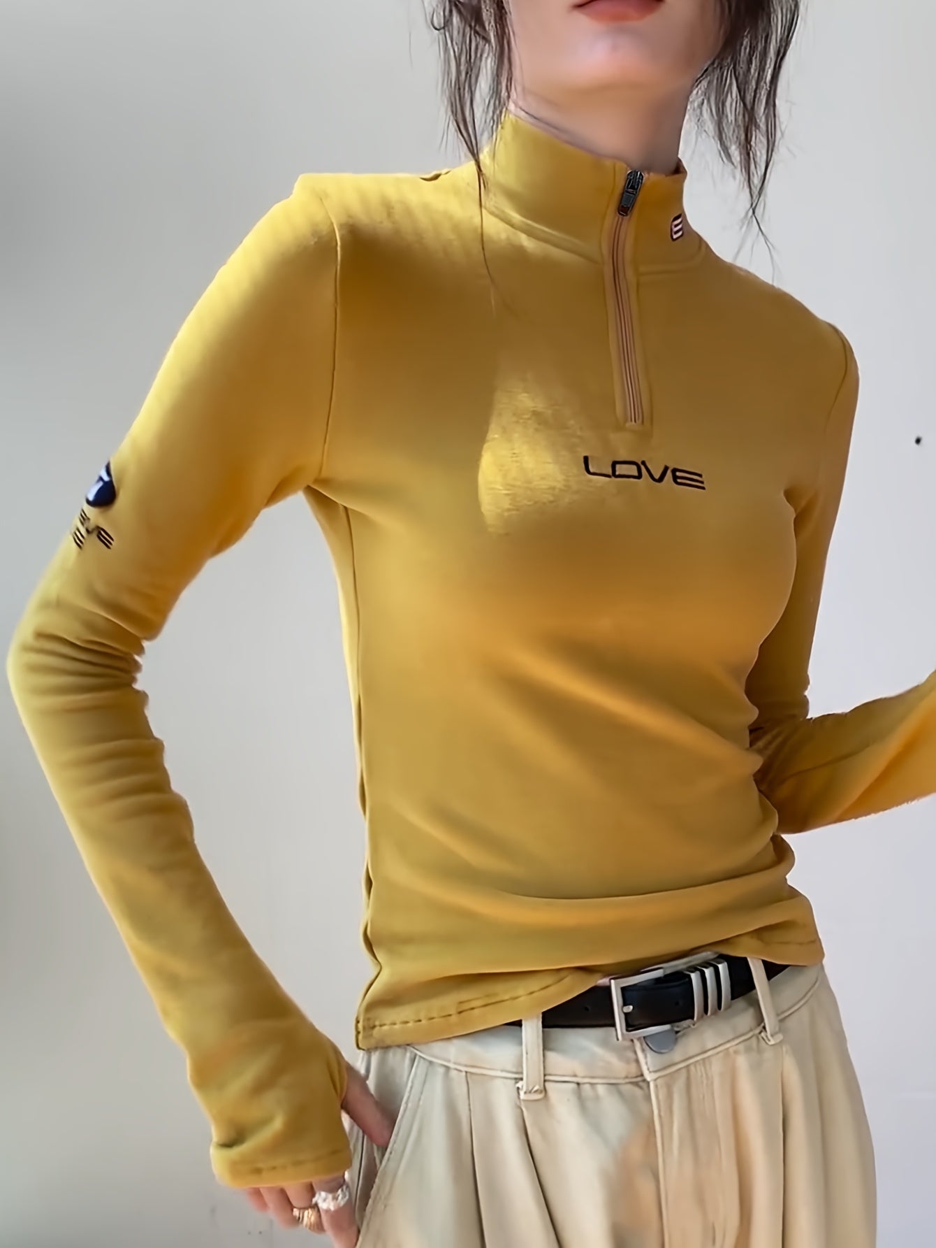 CharmZipp™ – Elegantes Damen Langarmshirt mit praktischem Reißverschluss