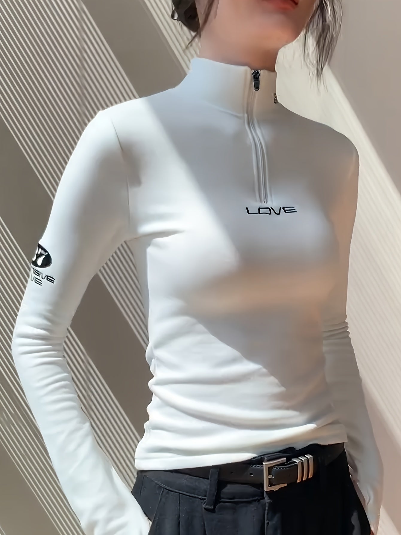 CharmZipp™ – Elegantes Damen Langarmshirt mit praktischem Reißverschluss
