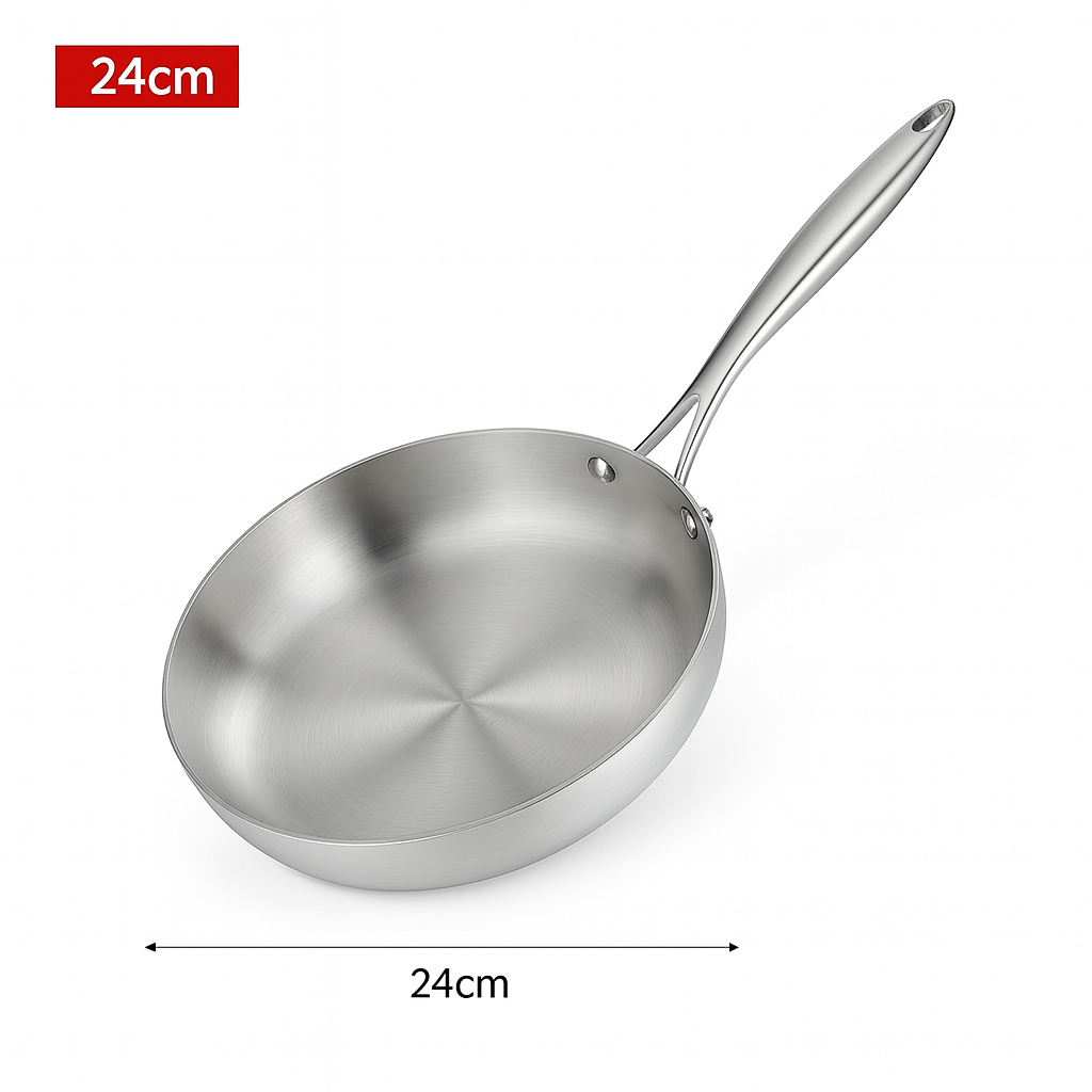 Cuisaro | Edelstahl-Bratpfanne für Induktion und Gas