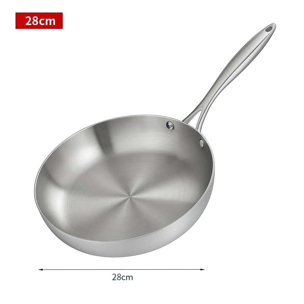 Cuisaro | Edelstahl-Bratpfanne für Induktion und Gas