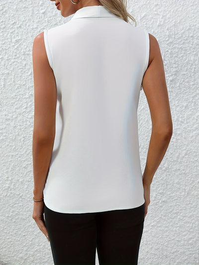 ChicAura™ – Elegante ärmellose Damen-Weste mit stilvollem V-Ausschnitt