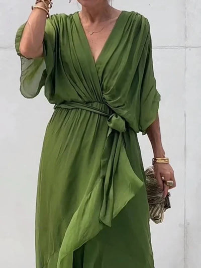 Chicelegance™ – Damen Kleid Hochzeitsgast aus Leichter Seide