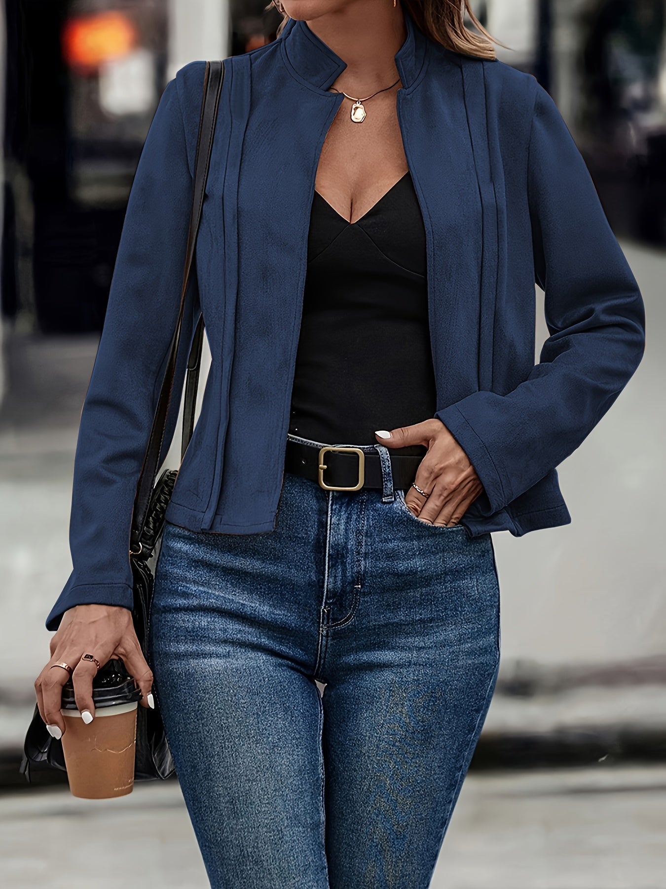 ClassyBelle™ – Elegante Damen Kurzjacke mit modischem Stehkragen
