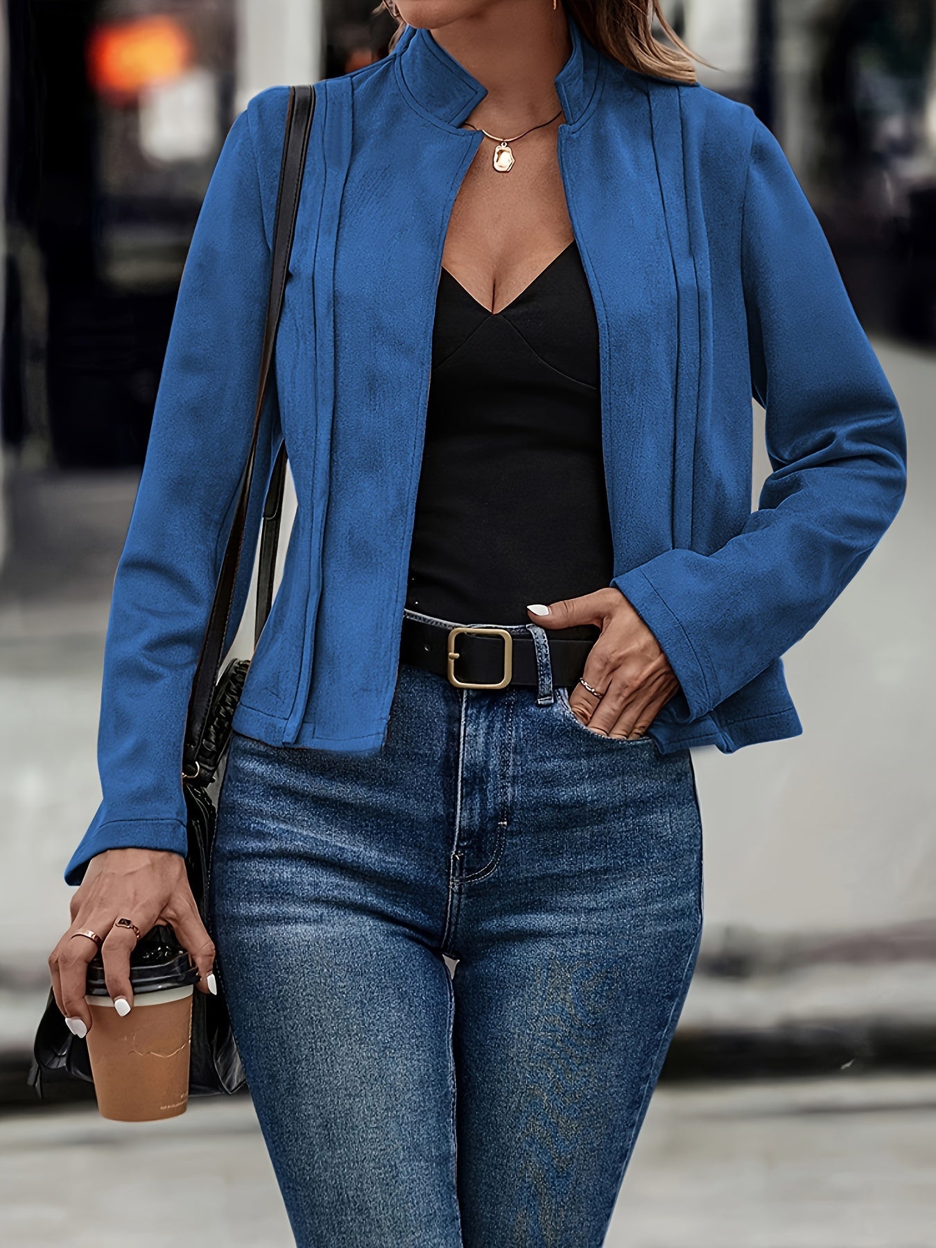 ClassyBelle™ – Elegante Damen Kurzjacke mit modischem Stehkragen
