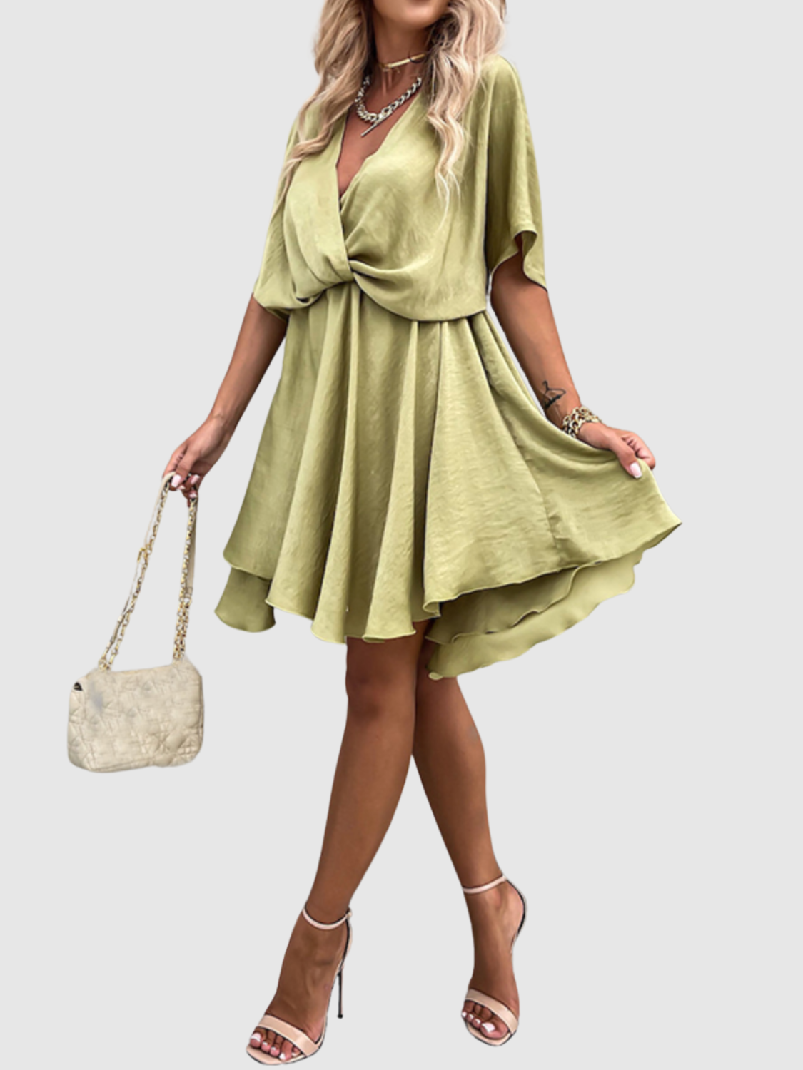 Vaelina – Elegantes Sommerkleid im Kreuzdesign für Frauen
