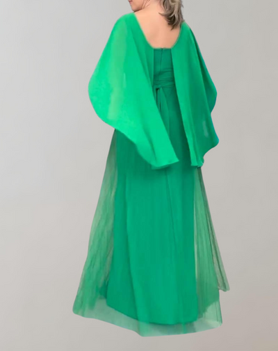 Sophia - Kräftiges rosa Maxikleid | Abendkleid aus Chiffon für Damen | fließendes elegantes Kleid