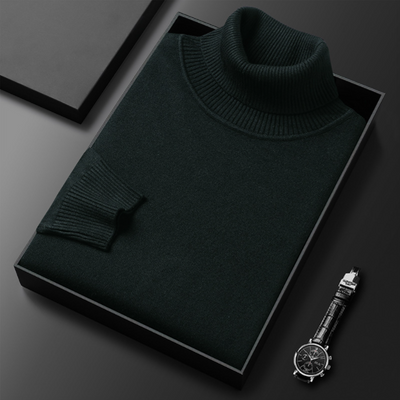 CosmoWarm™ – Premium Herren Kaschmir & Baumwoll Rollkragenpullover