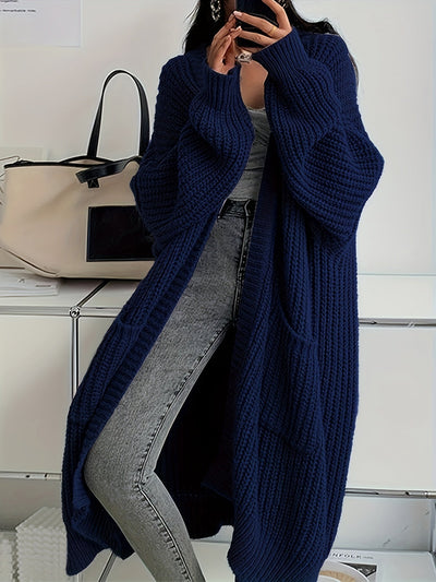 CozyLuxe™ – Eleganter Langer Damen Cardigan mit Weichem Strickstoff