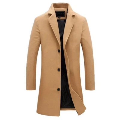 Herren Wintermantel - Eleganter Wollmantel mit warmer Fütterung für Business & Freizeit