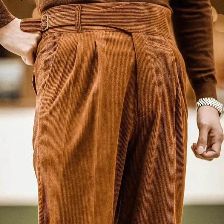 Herren Vintage Cord Hose im Retro-Schnitt
