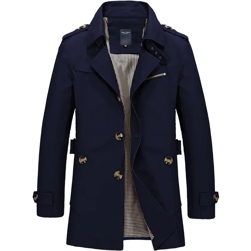 Herren Wollmantel in Premium-Qualität - Eleganter Doppelreiher Wintermantel