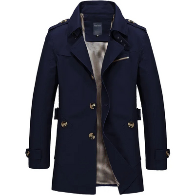 Herren Wollmantel in Premium-Qualität - Eleganter Doppelreiher Wintermantel