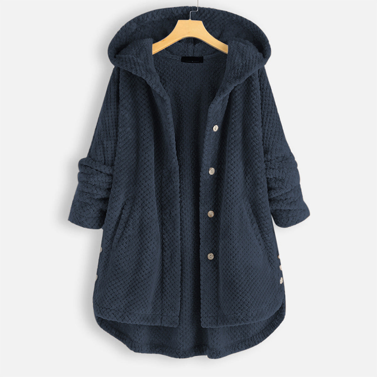 Damen Winter Wendejacke mit Kapuze - Warmes Fleece