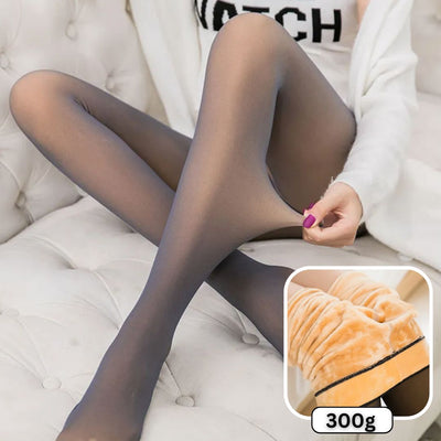 Warme Damen Thermo-Strumpfhose mit Fleece-Futter für Winter & Herbst