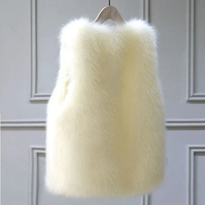 Warme Damen Pelzweste für Herbst und Winter
