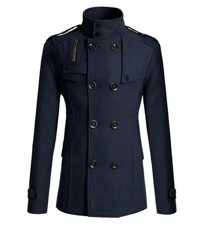 Herren Wintermantel - Eleganter Trenchcoat mit Stehkragen und Wärmeabdichtung