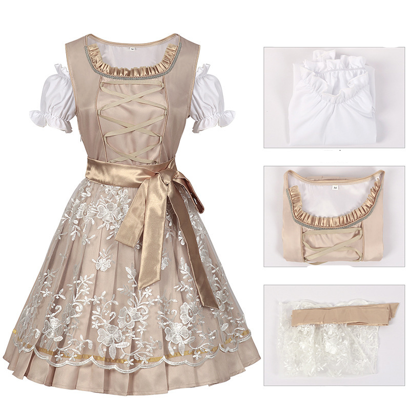 Damen Besticktes Traditionelles Kleid | Midi