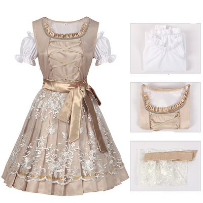 Damen Besticktes Traditionelles Kleid | Midi