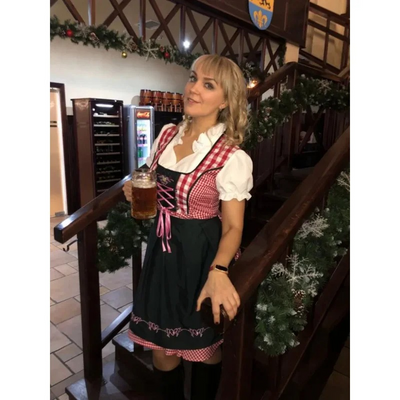Damen Festliches Kleid mit Verspieltem Schleifenverschluss und Eleganter Stickerei