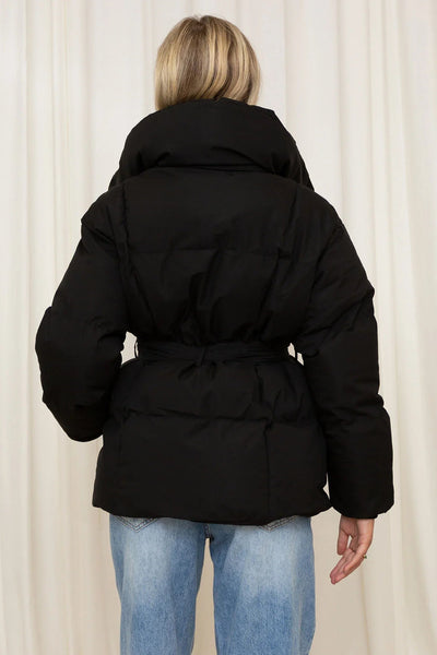 Damen Gewatteierte Parka Elegante Winterjacke