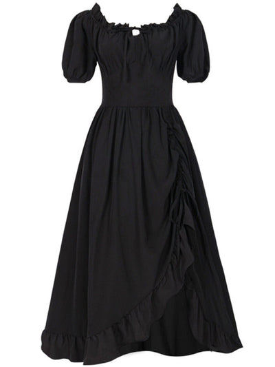 Damen Kleid Leicht Unregelmäßiger Schnitt Elegant