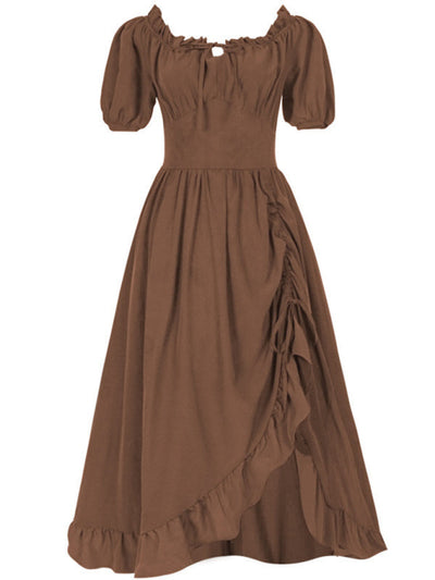 Damen Kleid Leicht Unregelmäßiger Schnitt Elegant
