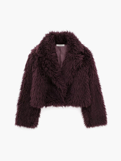 Damen Kurz Mantel Fleece Elegant für Winter Mäntel Damen