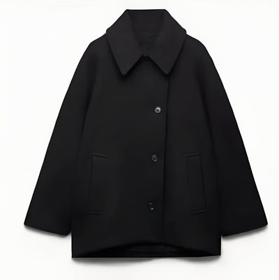Damen Oversized Jacke Wolle Trendy