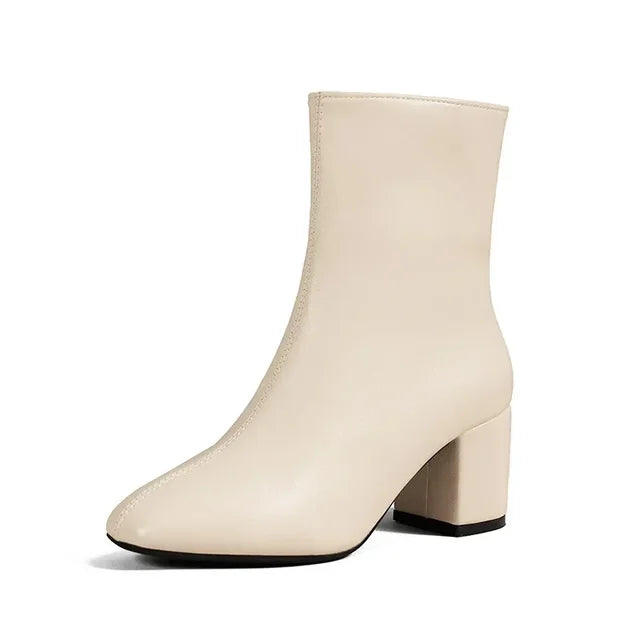 Damen Schuhe Mittelhoher Absatz Mit Seitlichem Reißverschluss Spitze Form