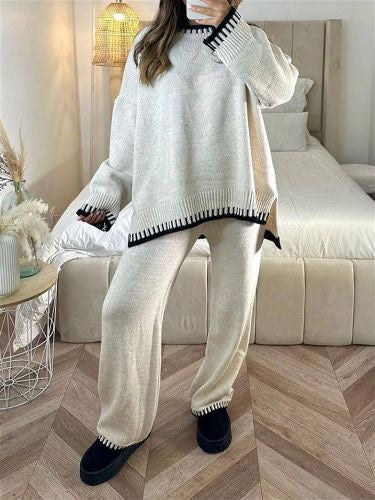 Damen Set Weicher Strick Stil Komfortabel und Trendig