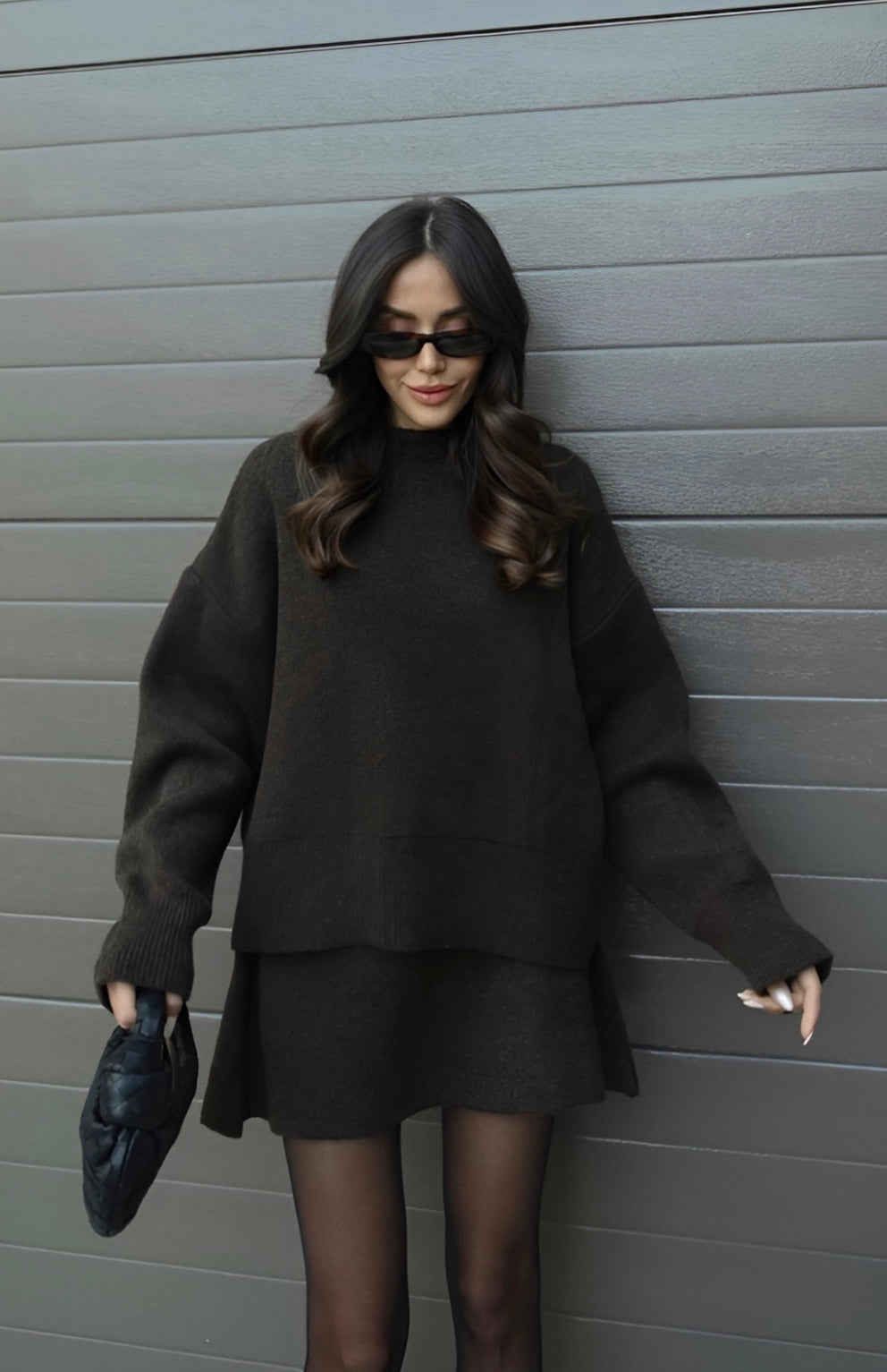 Damen Set aus Weichem Stoff im Trendigen Stil