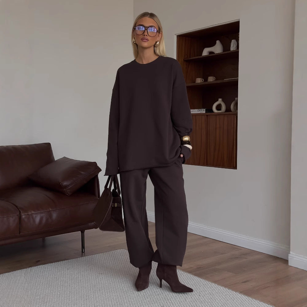 Damen Sweatshirt Set aus Weichem Stoff im Modernen Stil