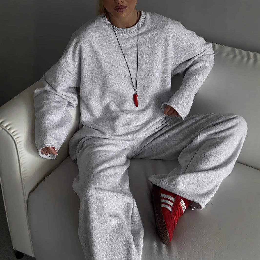 Damen Sweatshirt Set aus Weichem Stoff im Modernen Stil
