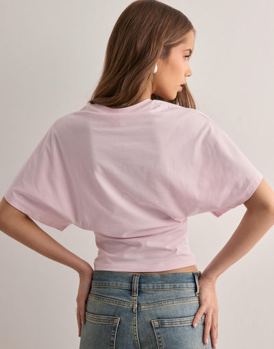 Damen T-Shirt Mit Weiten Ärmeln Aus Hochwertiger Baumwollmischung
