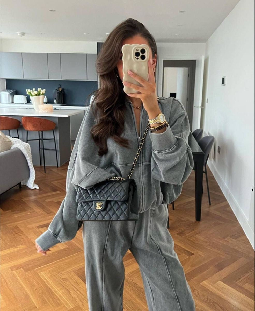 Damen Tracksuit Set Bequem Minimalistisch