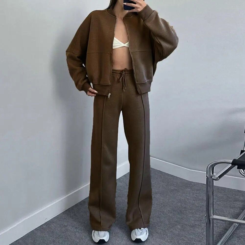 Damen Tracksuit Set Bequem Minimalistisch