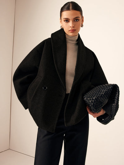 Damen Mantel Lang mit Taschen für Winter Eleganz