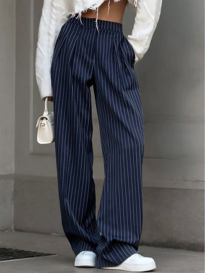 Damen Weite Hose Polyester mit Falten für Sommer