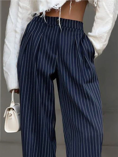 Damen Weite Hose Polyester mit Falten für Sommer