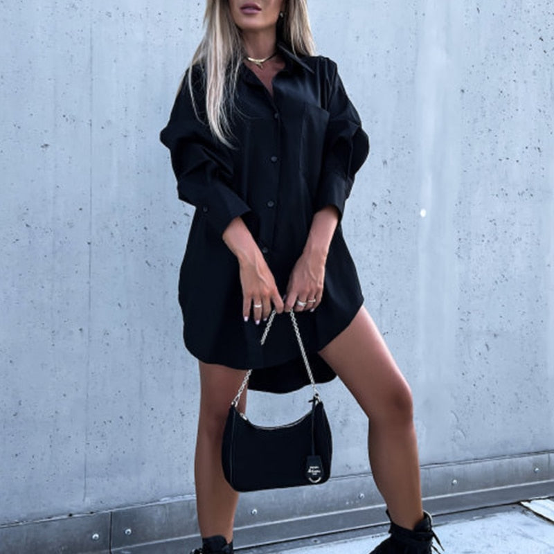 Damenbluse Baumwolle Lässiger Stil Mit Langem Arm
