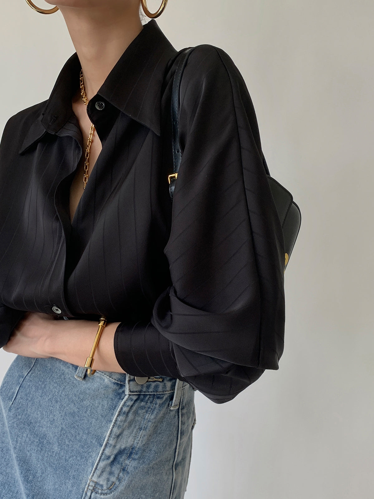 Damenbluse Baumwollmix Oversized Casual